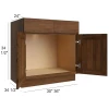 Smokehouse Hickory - RTA Sink Base Cabinet 33"