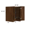 Smokehouse Hickory - Assembled Lazy Susan Corner Base Cabinet 36"