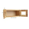 Whitetail Buck Shaker - RTA Double Decorative Stacker Wall Cabinets 27" x 12" with Plain Glass