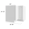 Vail White -  Assembled Lazy Susan Base Cabinet 33" x 12"