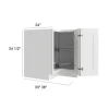 Vail White -  Assembled Lazy Susan Base Cabinet 33" x 12"
