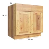 Whitetail Buck Shaker - RTA  Sink Base Cabinet 36"