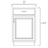 Base Cabinet 21"