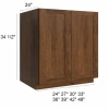 Smokehouse Hickory  - RTA Full Height Base 48"