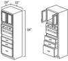 3384 Universal Oven Cabinet.  This cabinet can be modified for a double oven.  Please contact customer service.