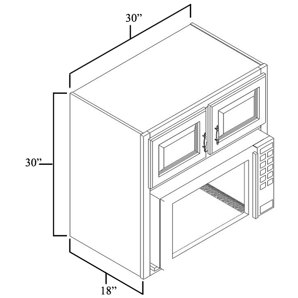 RTA Microwave Wall Cabinet 30" x 30"