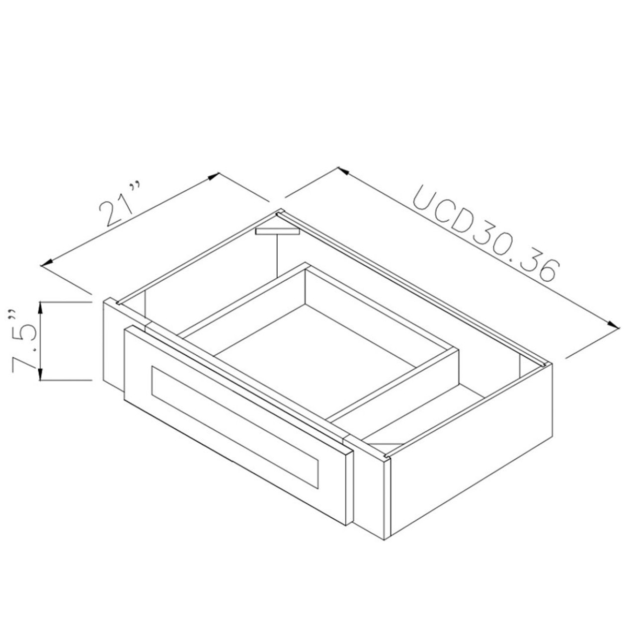 RTA Under Counter Knee Drawer 36