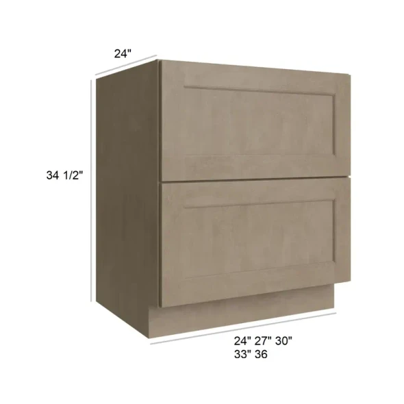 Manatee Gray - Two Drawer Base Cabinet - 30"