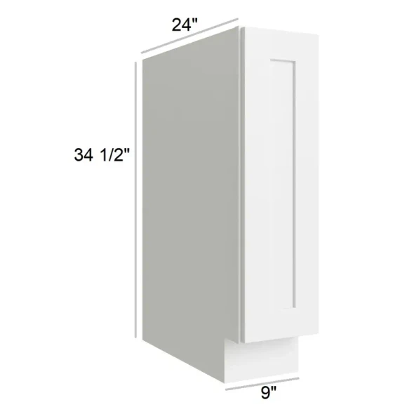 Arctic Polar White - RTA Tray Base Cabinet 09"
