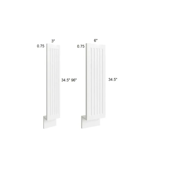 Arctic Polar White - Base Fluted Filler 3"
