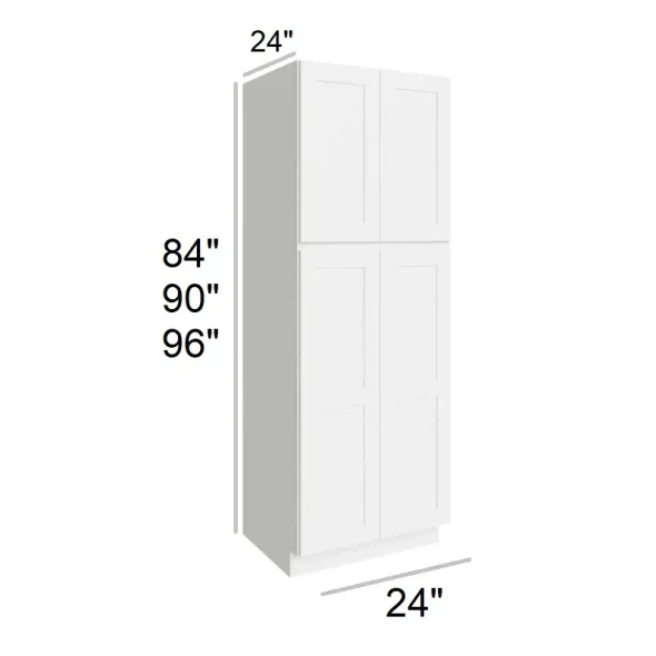 Arctic Polar White - RTA Utility Cabinet 24" x 96"