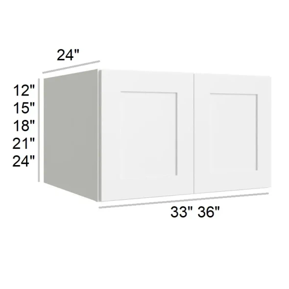 Arctic Polar White - RTA Refrigerator Wall Cabinet 33" x 24"x24"