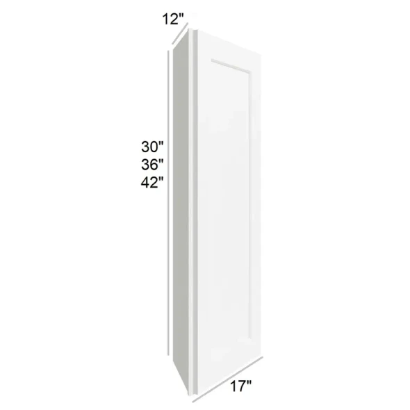 Arctic Polar White - RTA Angled End Wall Cabinet 12" x 36"