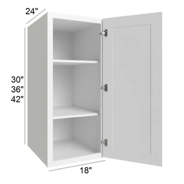 Arctic Polar White - RTA Utility Wall Cabinet 18" x 42" x 24"