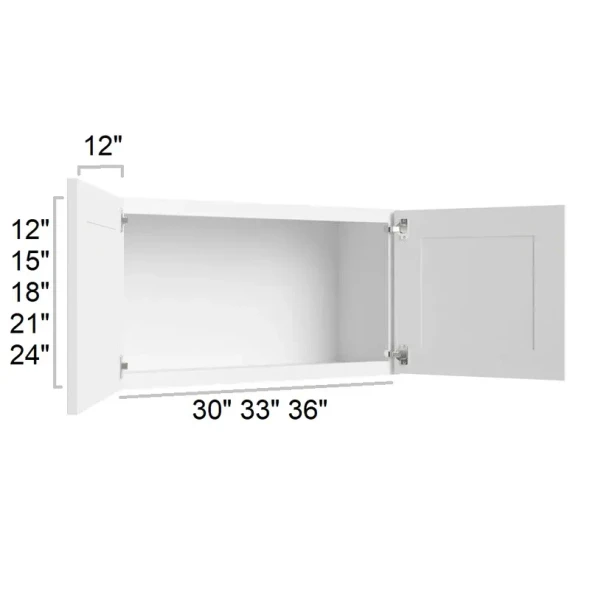 Arctic Polar White - RTA Bridge Wall Cabinet 36" x 12"