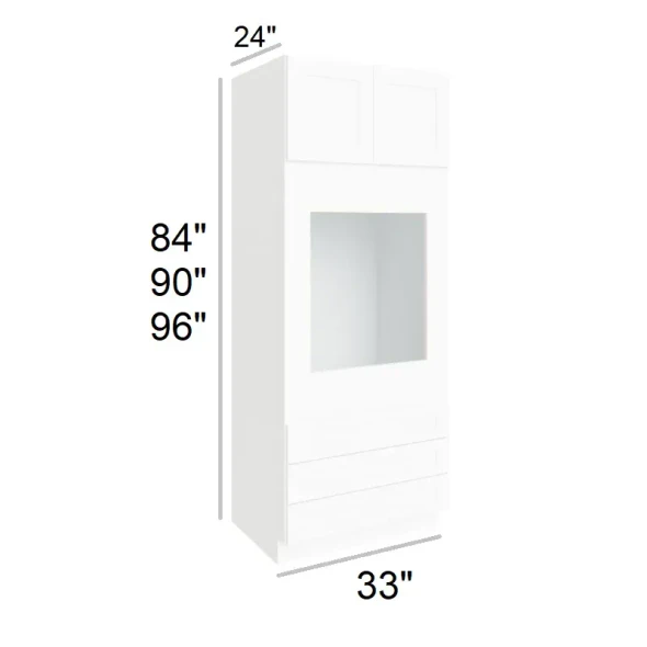 Arctic Polar White - RTA Universal Oven Cabinet 33" x 96"