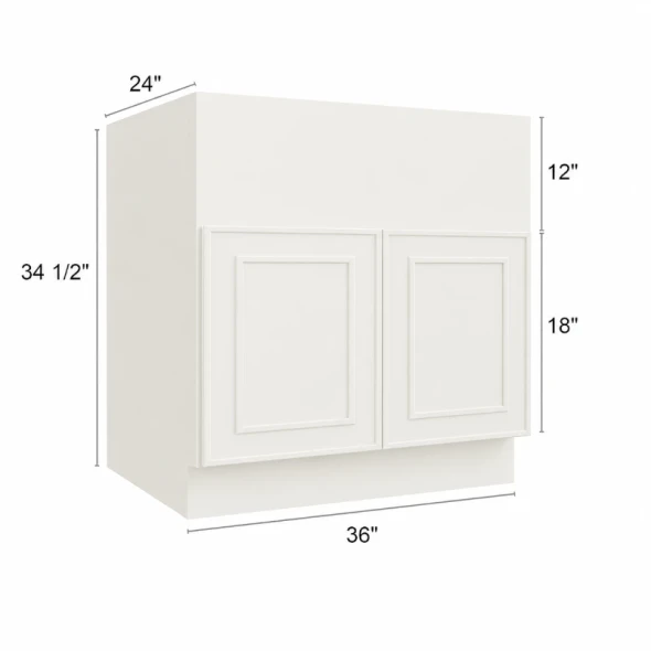 Silk Ivory - RTA Farm Sink Base Cabinet 36"