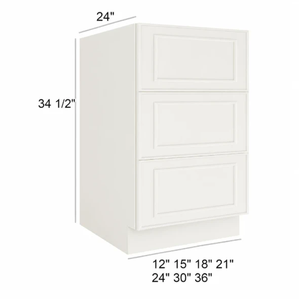 Silk Ivory - RTA Drawer Base Cabinet 24"