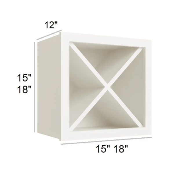 Silk Ivory- Wine Storage Cube  18x18