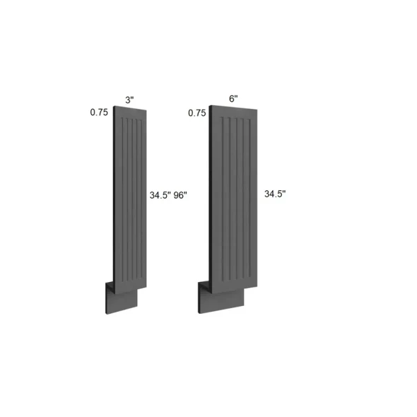 Ebony Shaker - Base Fluted Filler 3"