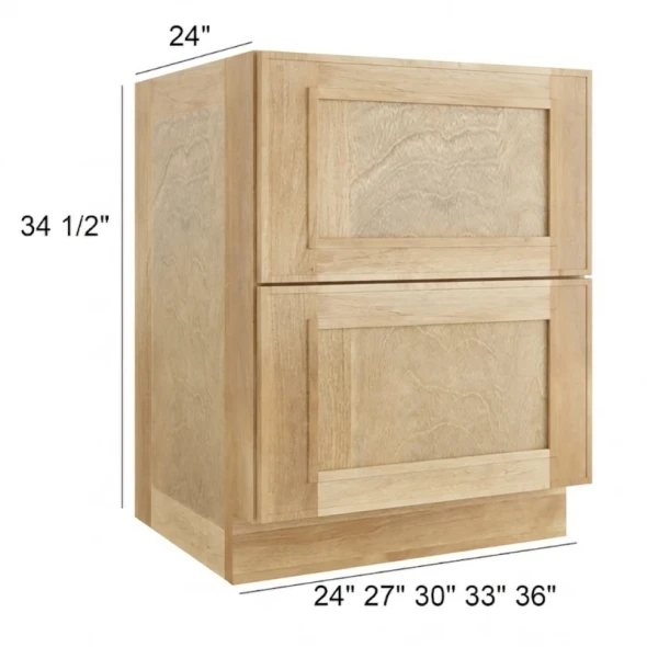 Coastal Rye - RTA Two Drawer Base Cabinet - 36"