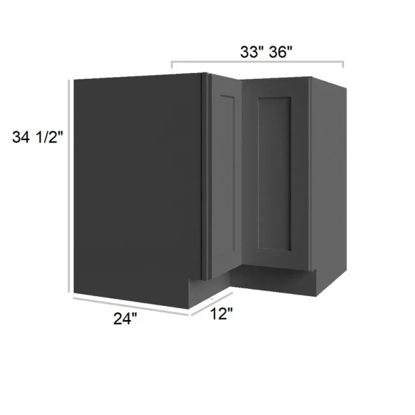 Ebony Shaker - RTA Lazy Susan Corner Base Cabinet 36"