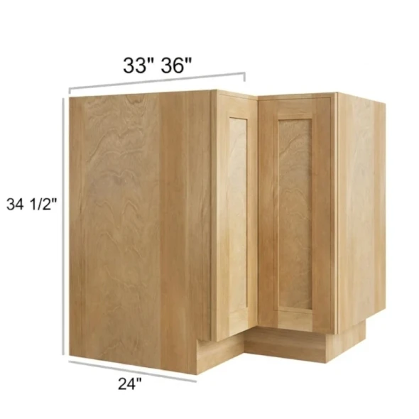Coastal Rye -  Assembled Lazy Susan Base Cabinet 33" x 12"