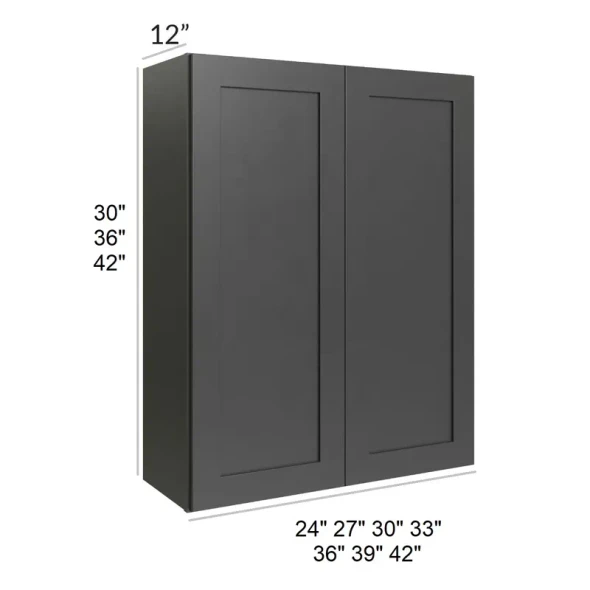 Ebony Shaker - RTA Wall Cabinet 39" x 42"