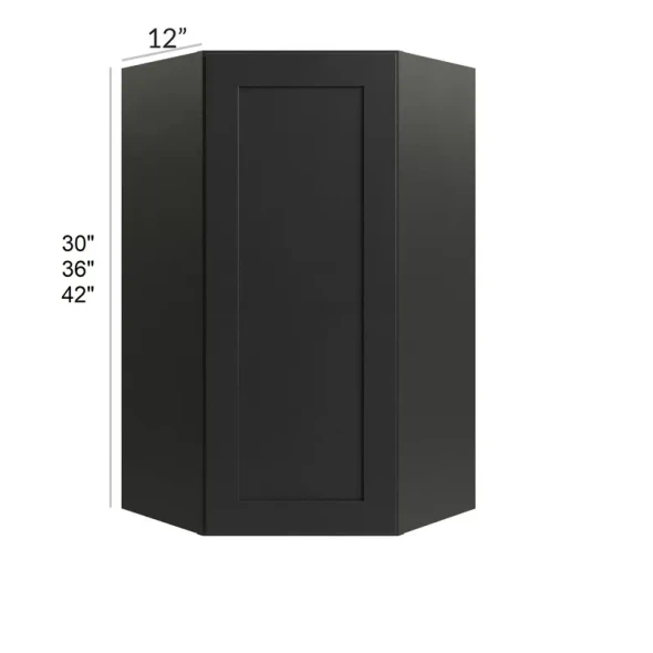 Ebony Shaker -  RTA Wall Diagonal Corner Cabinet 24" x 30"