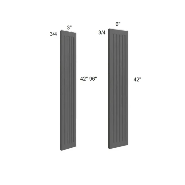 Ebony Shaker - Wall Fluted Filler 6" x 42"