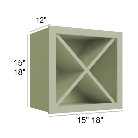 Tranquil Green - Wine Storage Cube  18x18