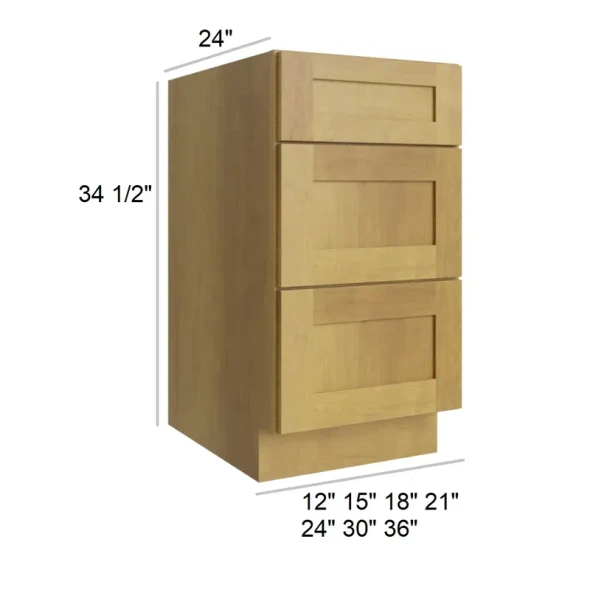 Burnt Sugar Shaker - RTA Drawer Base Cabinet 21"