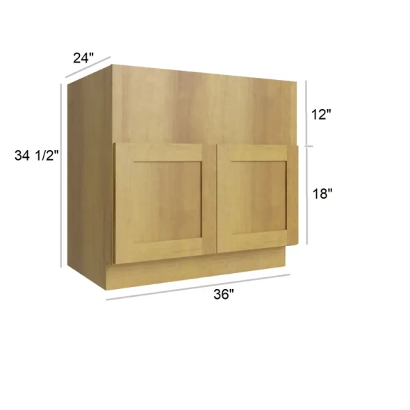 Burnt Sugar Shaker - RTA Farm Sink Base Cabinet 36"