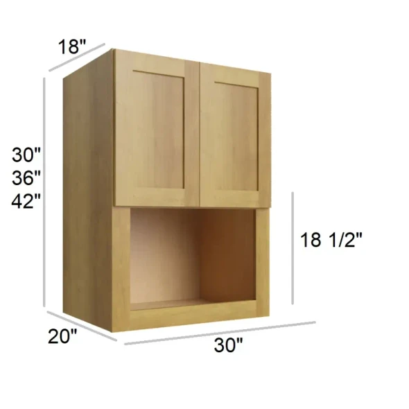 Burnt Sugar Shaker - RTA Microwave Wall Cabinet 30" x 30"