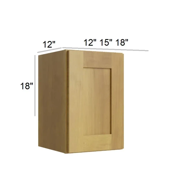 Burnt Sugar Shaker - RTA Wall Cabinet 15" x 18"