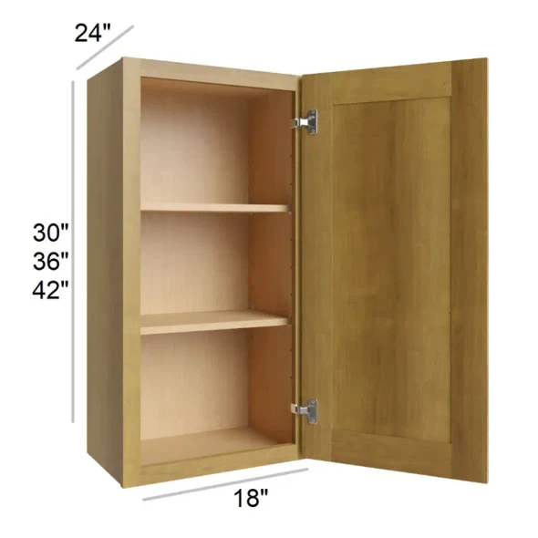 Burnt Sugar Shaker - RTA Utility Wall Cabinet 18" x 36"x24"