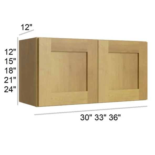 Burnt Sugar Shaker - RTA Bridge Wall Cabinet 30" x 21"