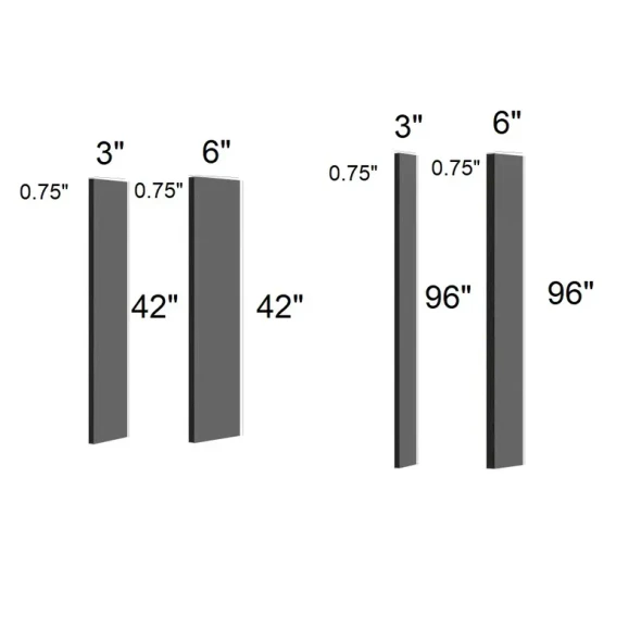 Ebony Shaker - Tall Wall Filler 3" x 96"