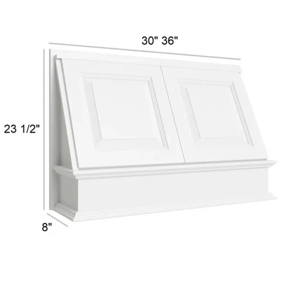 Vail White - RTA Range Hood Front 30"