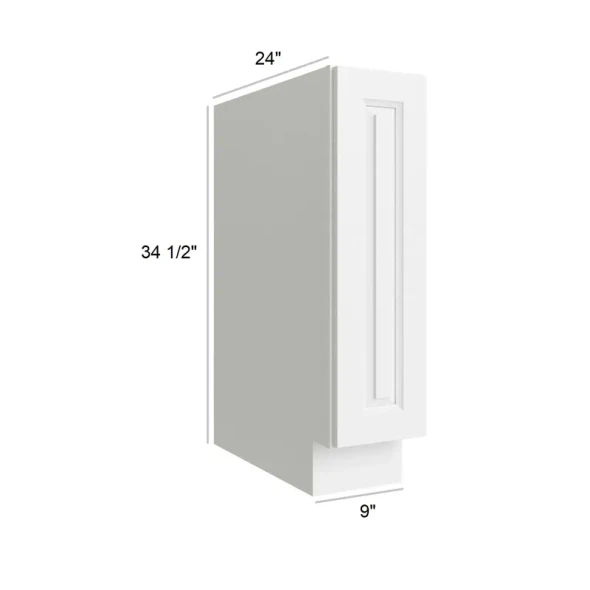 Vail White - RTA Tray Base Cabinet 09"