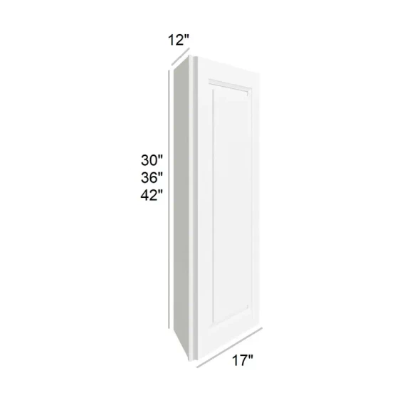 Vail White -  RTA Angled End Wall Cabinet 12" x  42"