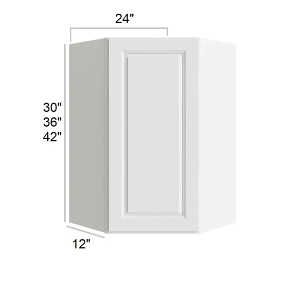 Vail White -  RTA Wall Diagonal Corner Cabinet 24" x 30"