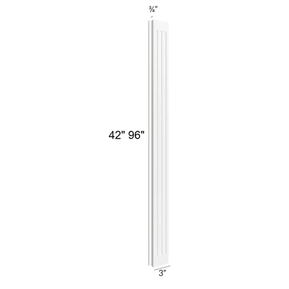 Vail White - Wall Fluted Filler 3" x 96"
