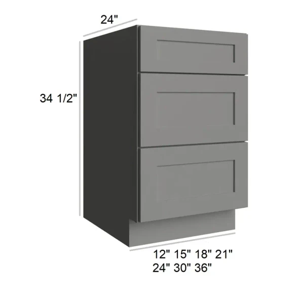Quik Silver -  RTA Drawer Base Cabinet 12"