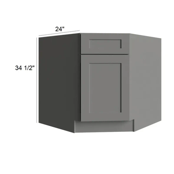 Quik Silver - RTA Diagonal Corner Sink Base Cabinet 36"