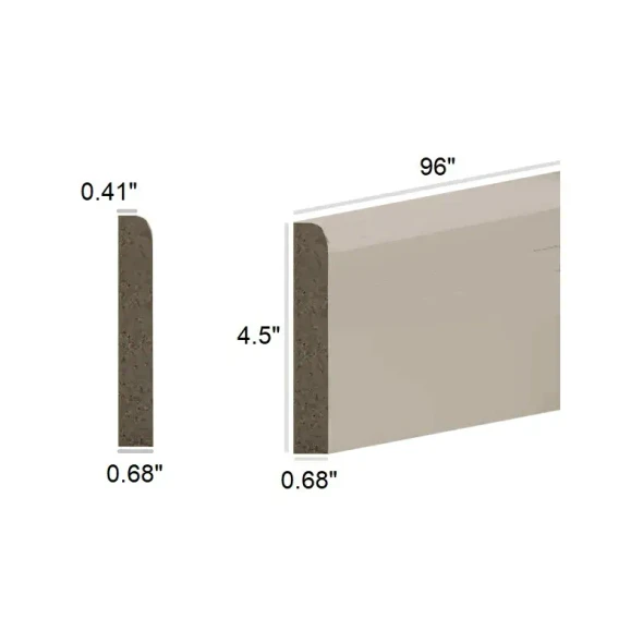 Manatee Gray - Baseboard Molding  8 ft