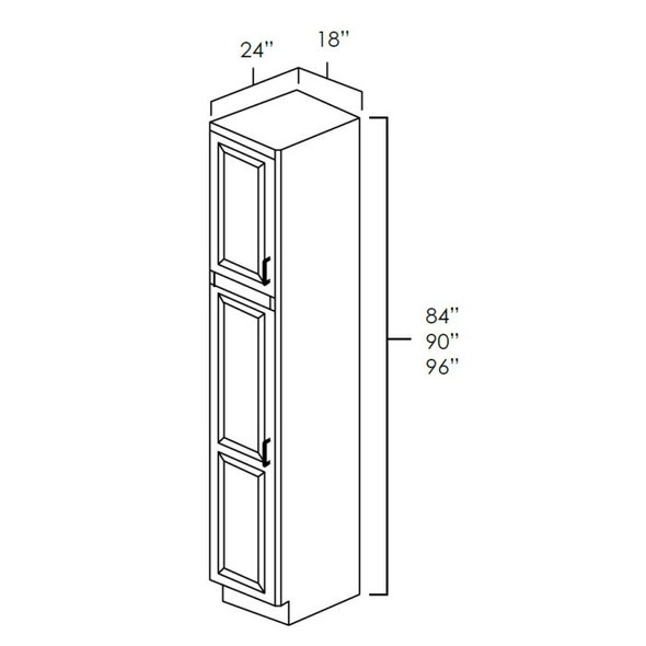 Arctic Polar White - Assembled Utility Cabinet 18" x 84" Arctic Polar White - Assembled Utility Cabinet 18" x 84"