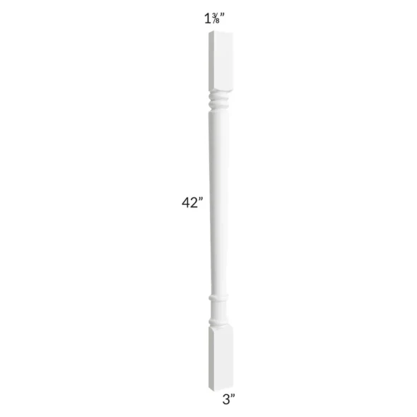 Vail White - 3" Split corner Decorative Leg