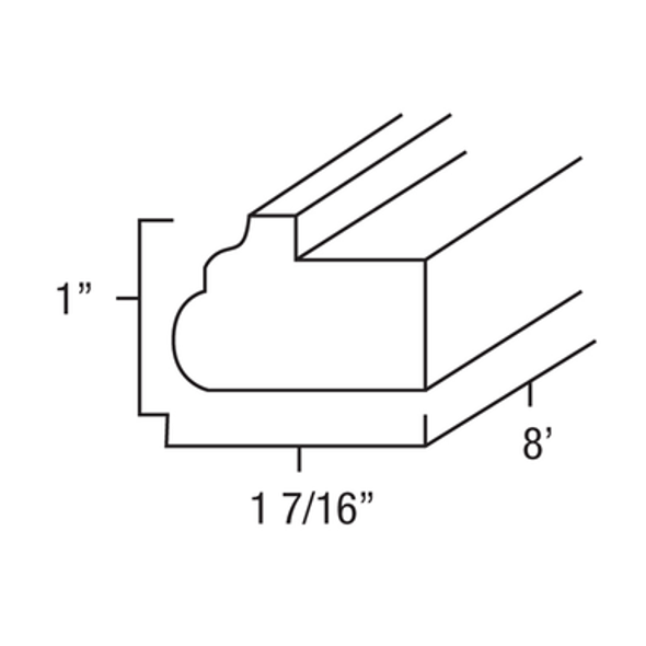 Burnt Sugar Shaker - Assembled Light Rail Moulding Burnt Sugar Shaker - Assembled Light Rail Moulding