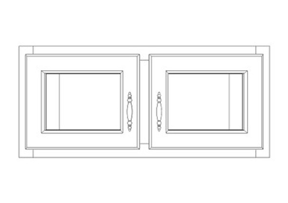 Single Decorative Stacker Wall Cabinet 27" x 12" Single Decorative Stacker Wall Cabinet 27" x 12"